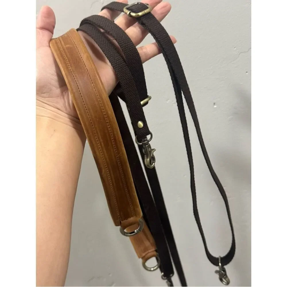 Unique Crazy Horse Cowhide Kisslock Double Frame Bag & Hand-Tooled Textured Deer